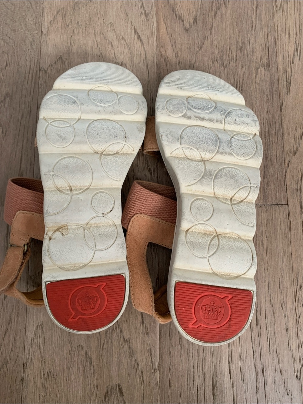 Born Peach Suede & Elastic Strap Sandals Size 7M - Picture 7 of 8